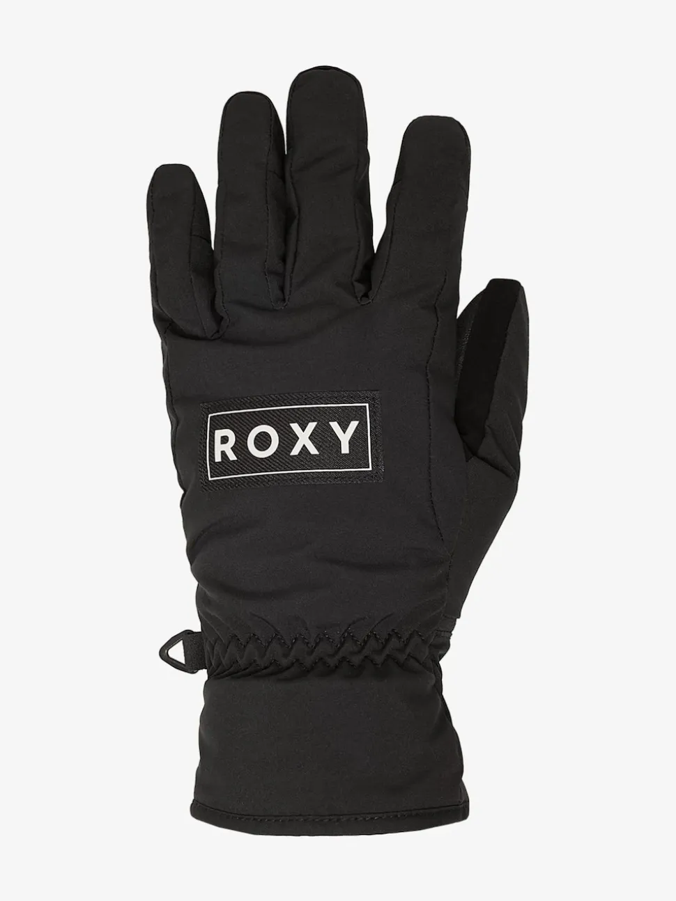 Roxy Black Freshfield Logo Ski Gloves