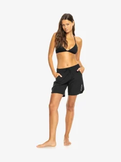 Roxy Black Wave 7 Inch Long Logo Board Shorts