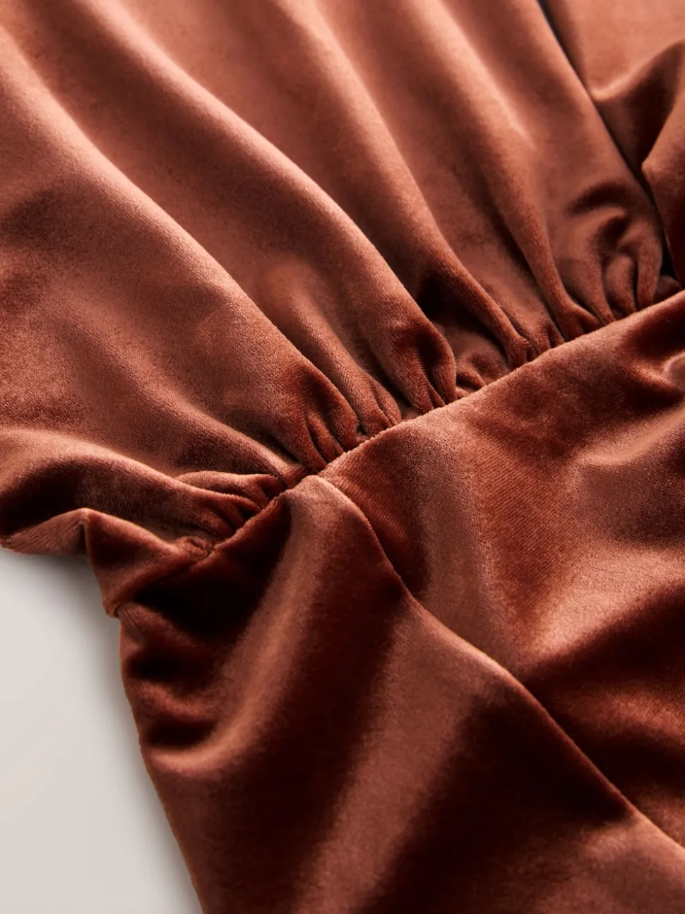 Rust Brown Bridesmaid Velvet Multiway Maxi Dress