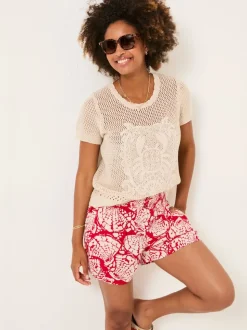 Rust Red Mono Shell Flippy Shorts