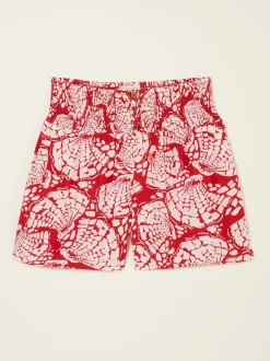Rust Red Mono Shell Flippy Shorts