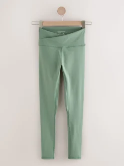 Sage Green Balance Wrap Front Yoga Leggings