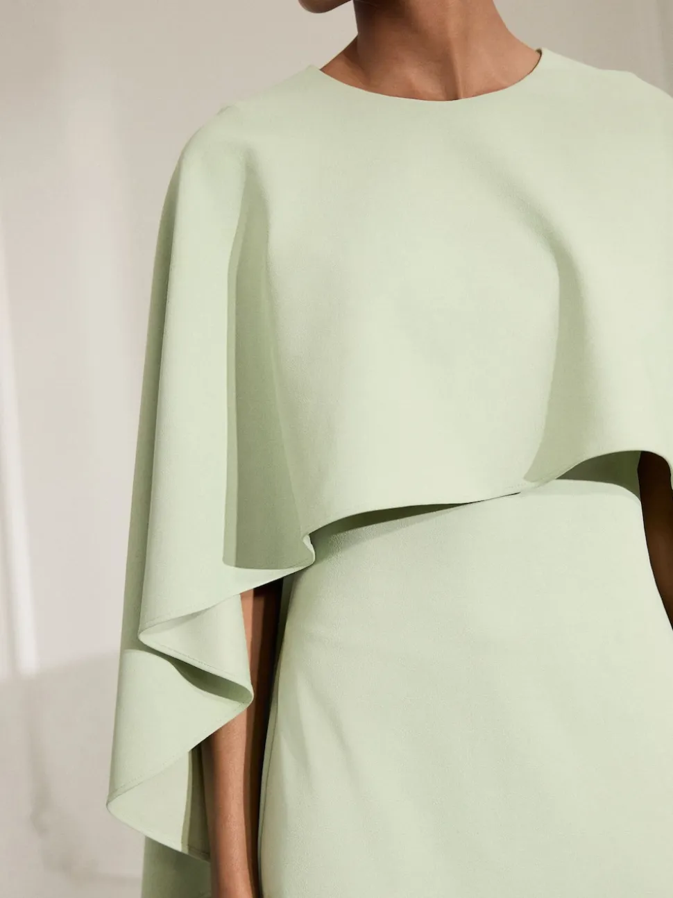 Sage Green Cape Maxi Dress