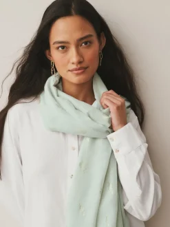 Sage Green Foil Lightweight Scarf
