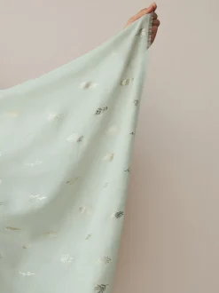 Sage Green Foil Lightweight Scarf