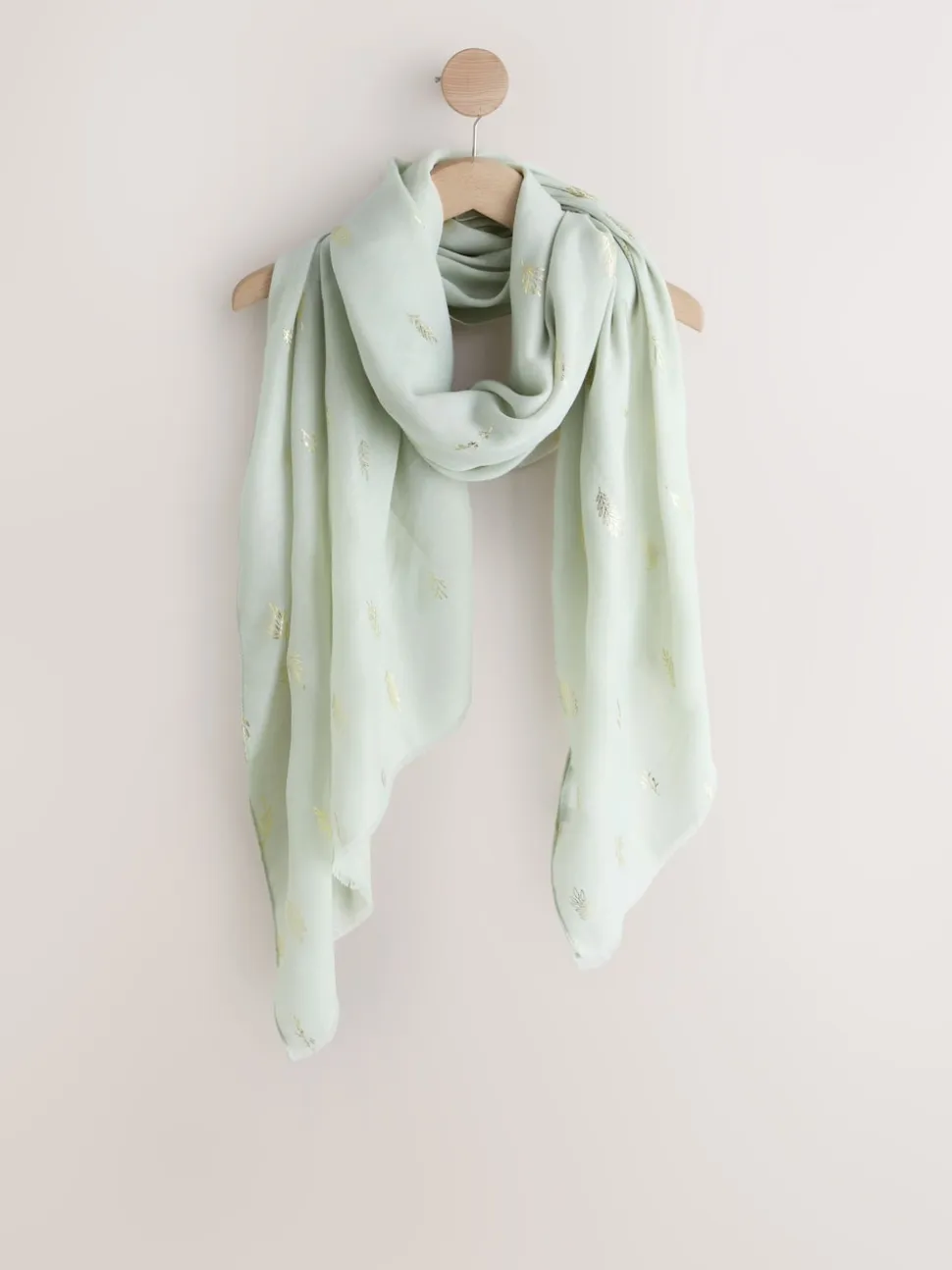 Sage Green Foil Lightweight Scarf