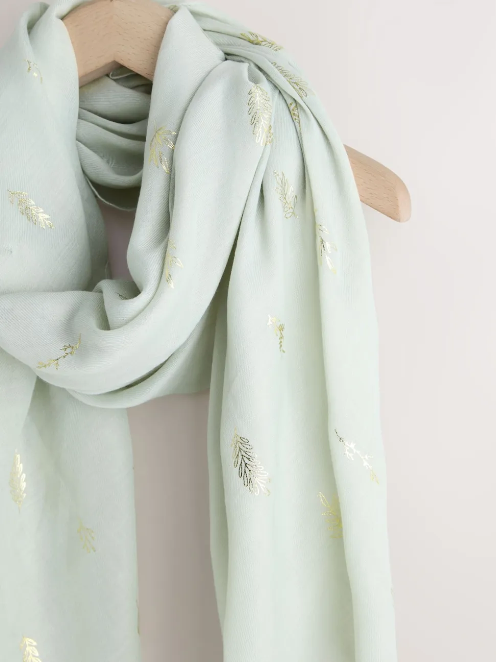 Sage Green Foil Lightweight Scarf