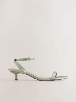 Sage Green Forever Comfort® Bridesmaid Round Toe Low Heel Simple Sandals