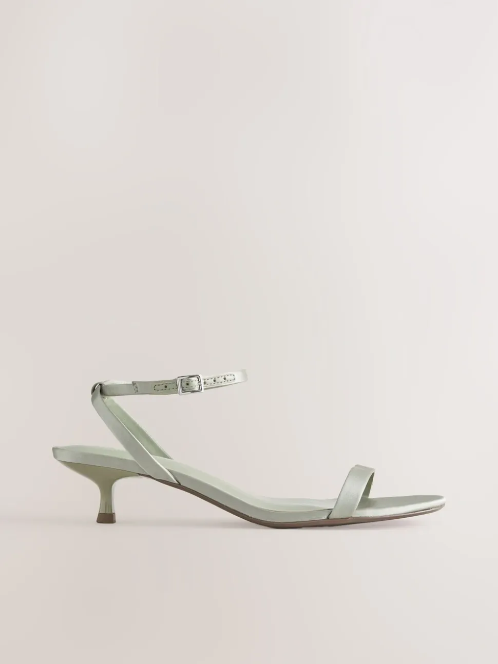 Sage Green Forever Comfort® Bridesmaid Round Toe Low Heel Simple Sandals