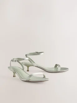Sage Green Forever Comfort® Bridesmaid Round Toe Low Heel Simple Sandals