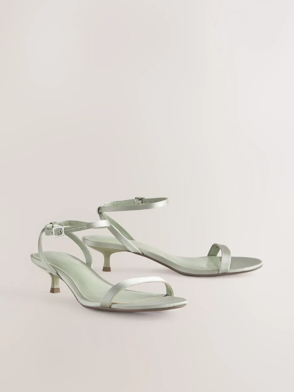 Sage Green Forever Comfort® Bridesmaid Round Toe Low Heel Simple Sandals