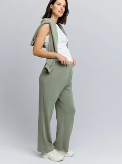 Sage Green Maternity Wide Leg Joggers
