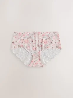 Sage Green Midi No VPL Lace Back Briefs 5 Pack