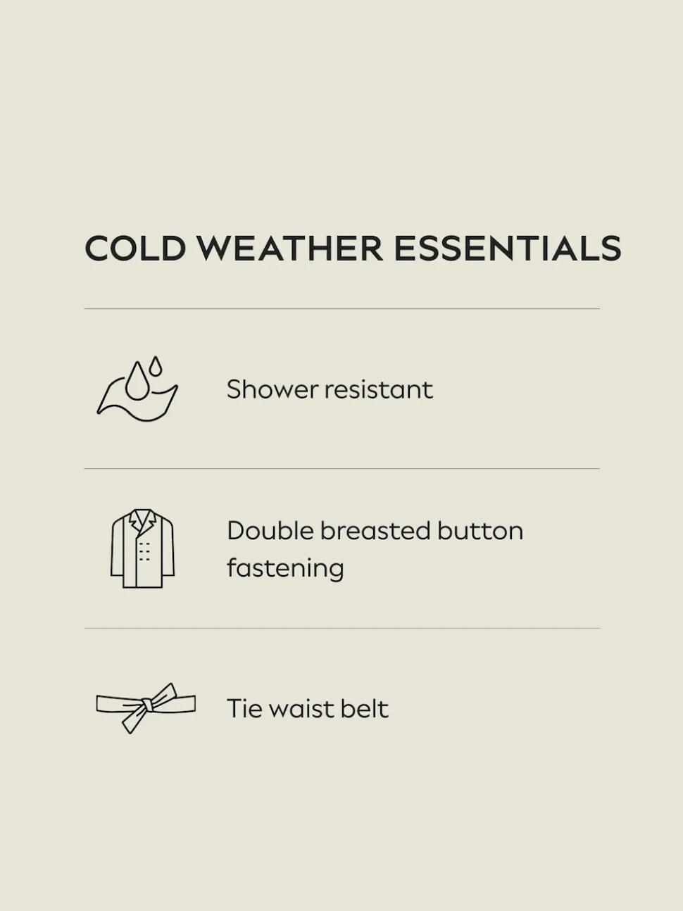 Sand Shower Resistant Trench Coat