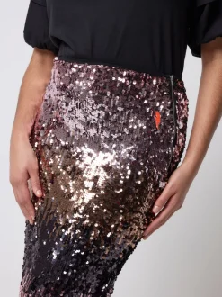 SCAMP & DUDE Pink Split Front Skirt with Sequin