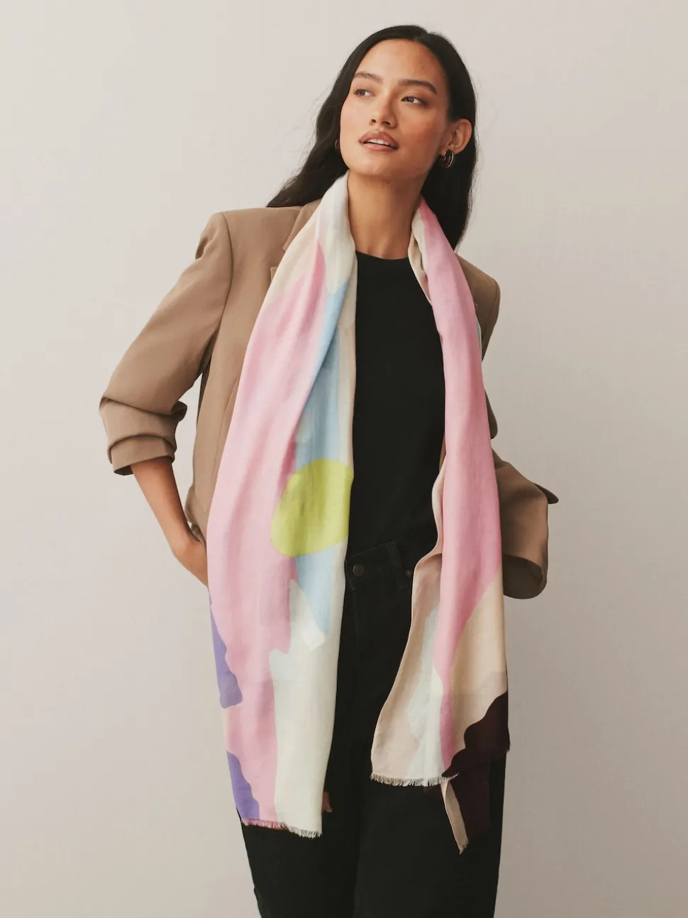 Scenic Pink Lightweight Scarf