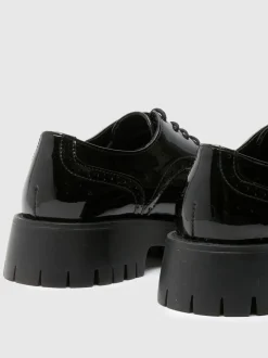Schuh Black Laina Chunky Patent Brogues