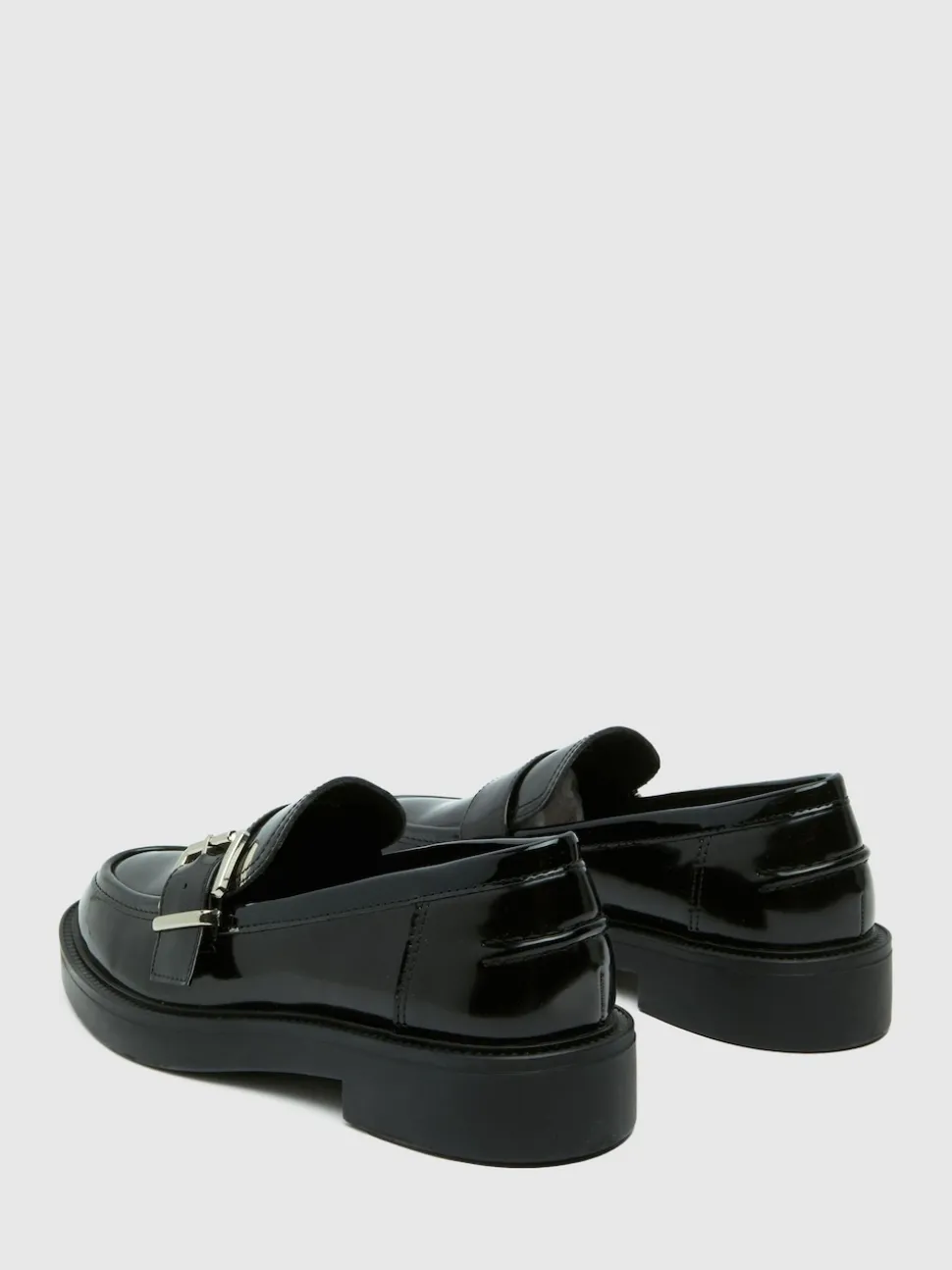 Schuh Black Lilac Buckle Shoes