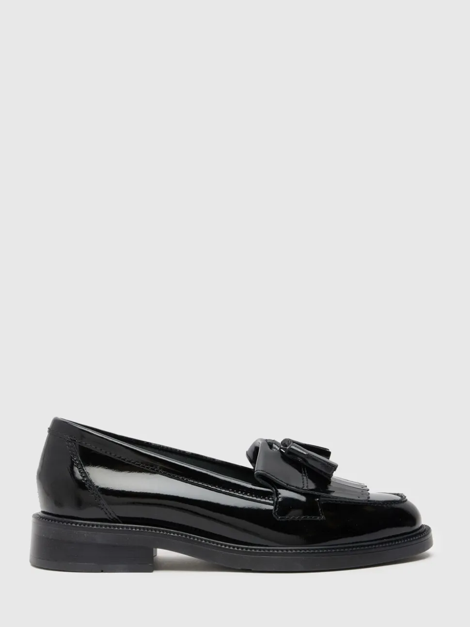 Schuh Black Wide Fit Lizzie Leather Compass Shoes