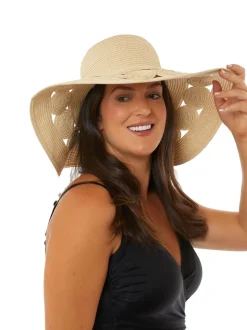 Seaspray Natural Cut-Out Detail Sun Hat