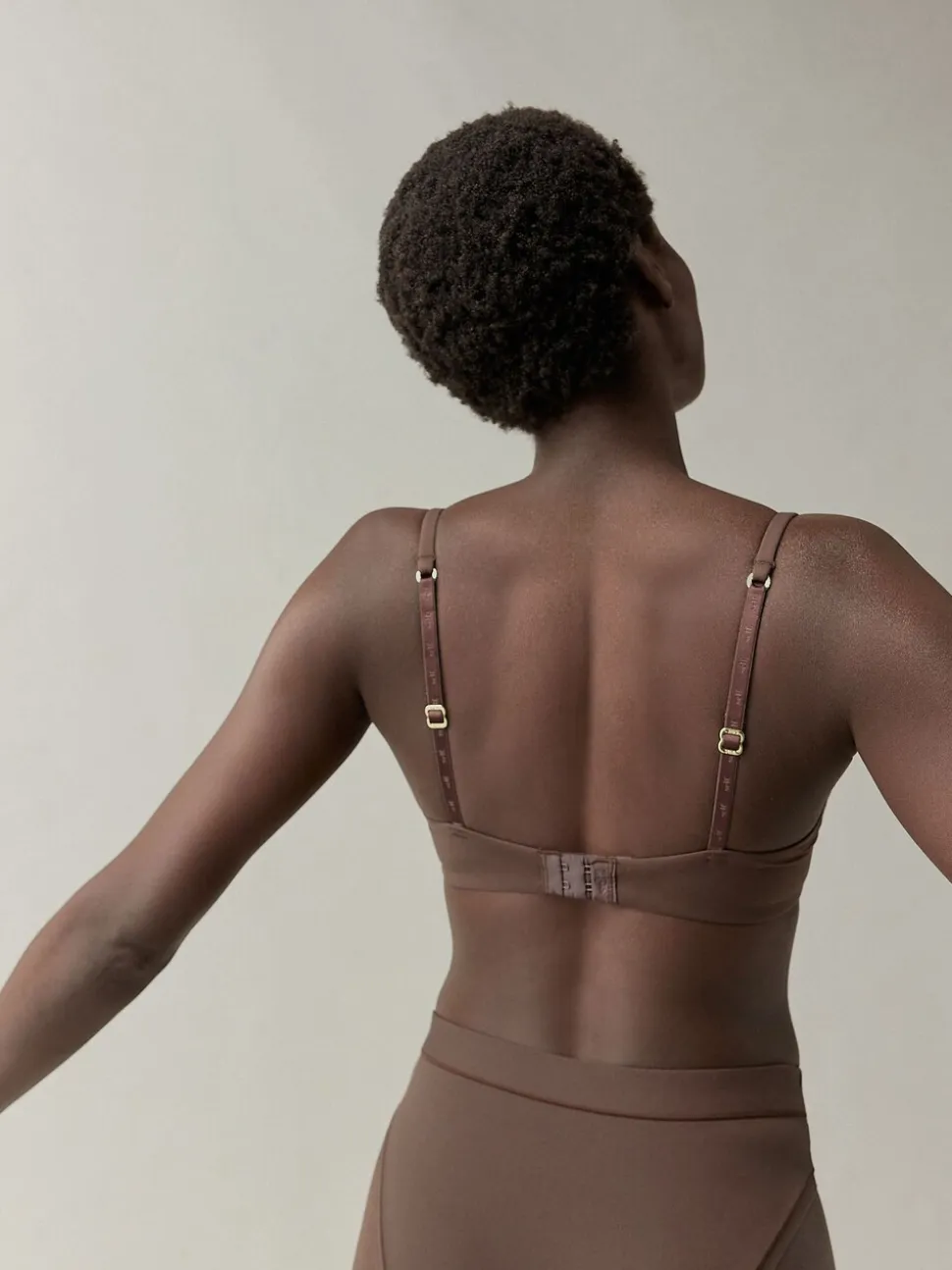 self. Bitter Chocolate Nude T Shirt Bra