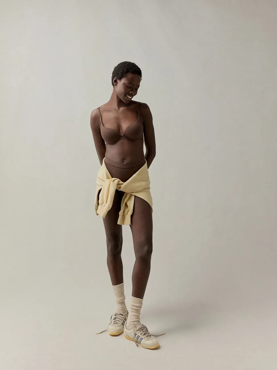 self. Bitter Chocolate Nude T Shirt Bra
