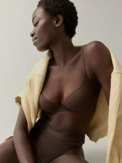 self. Bitter Chocolate Nude T Shirt Bra