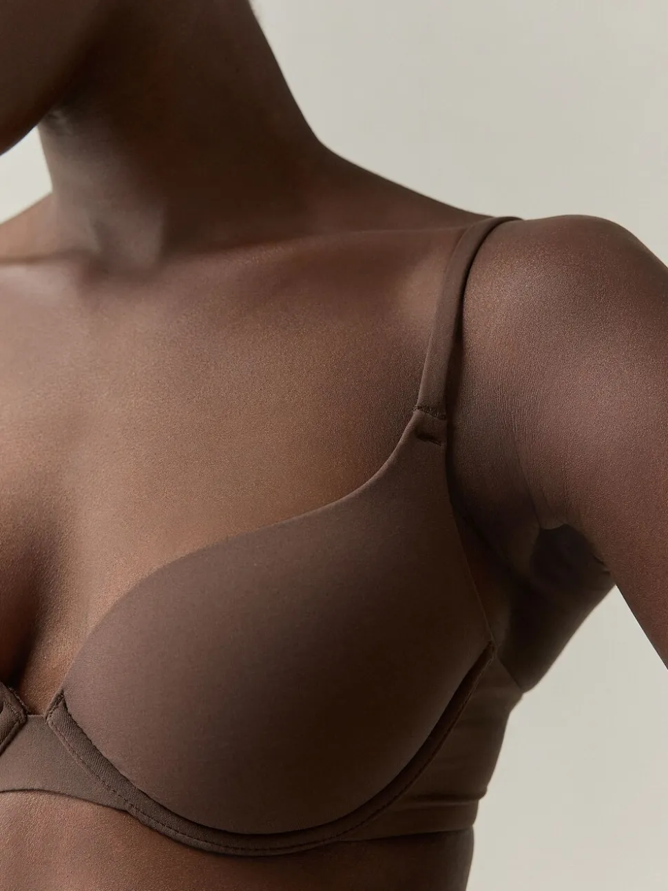 self. Bitter Chocolate Nude T Shirt Bra
