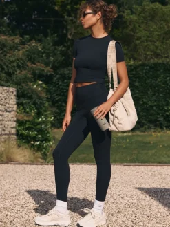 self. Black High Waist Leggings
