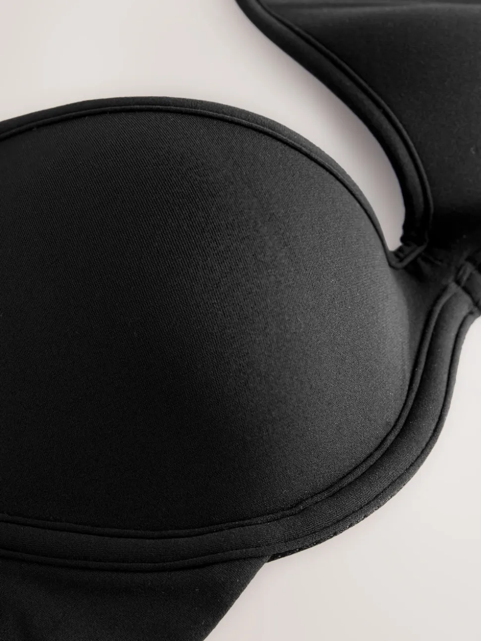 self. Black Pad Plunge Smoothing Scoop Bra
