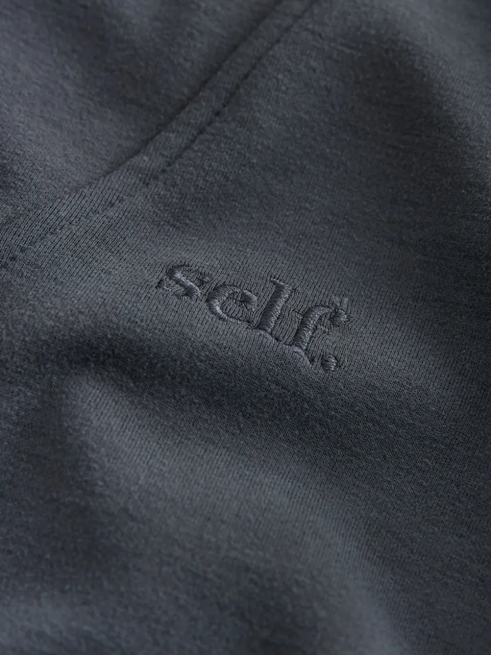 self. Blue Half Zip Modal Sweatshirt