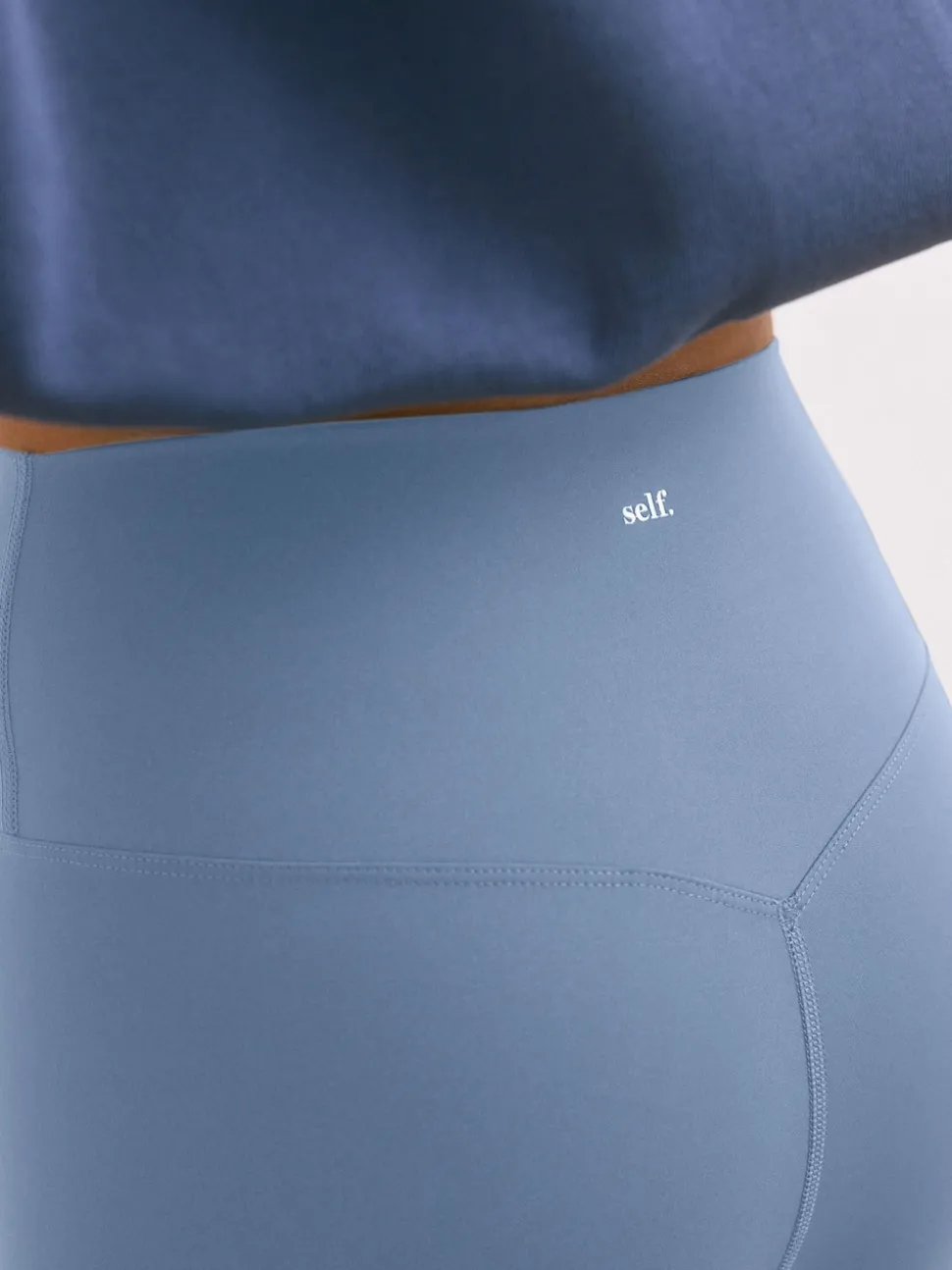 self. Blue High Waist Leggings