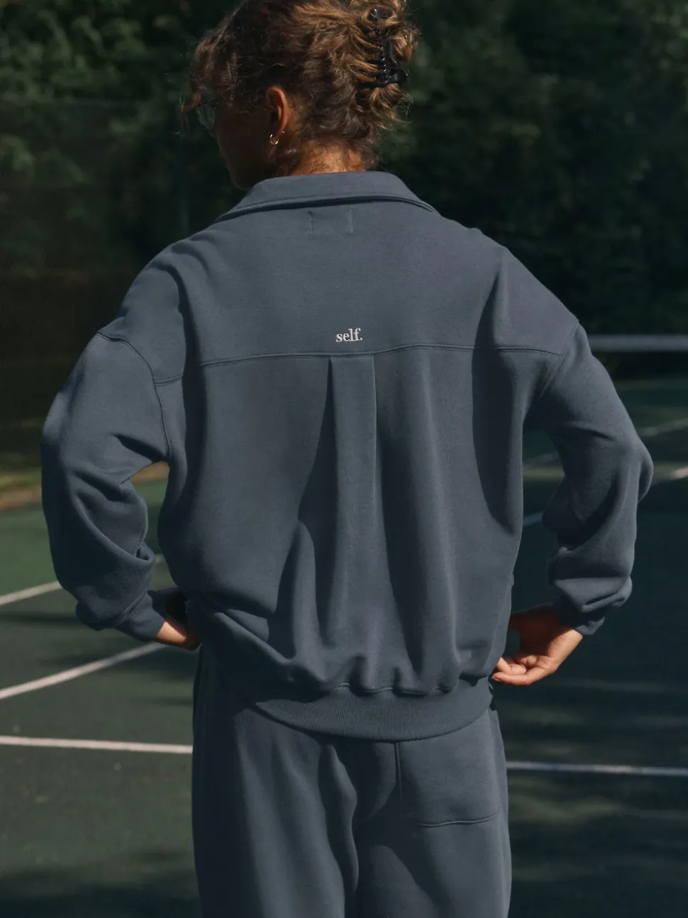 self. Blue Rugby Sweatshirt