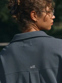 self. Blue Rugby Sweatshirt