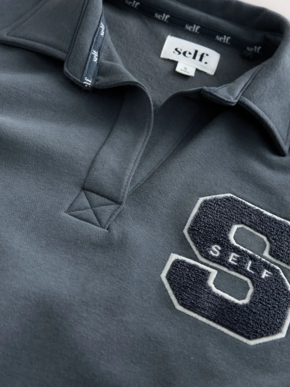 self. Blue Rugby Sweatshirt