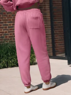 self. Bright Pink Cuffed Joggers