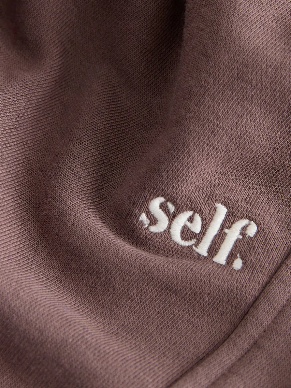 self. Brown Cuffed Joggers