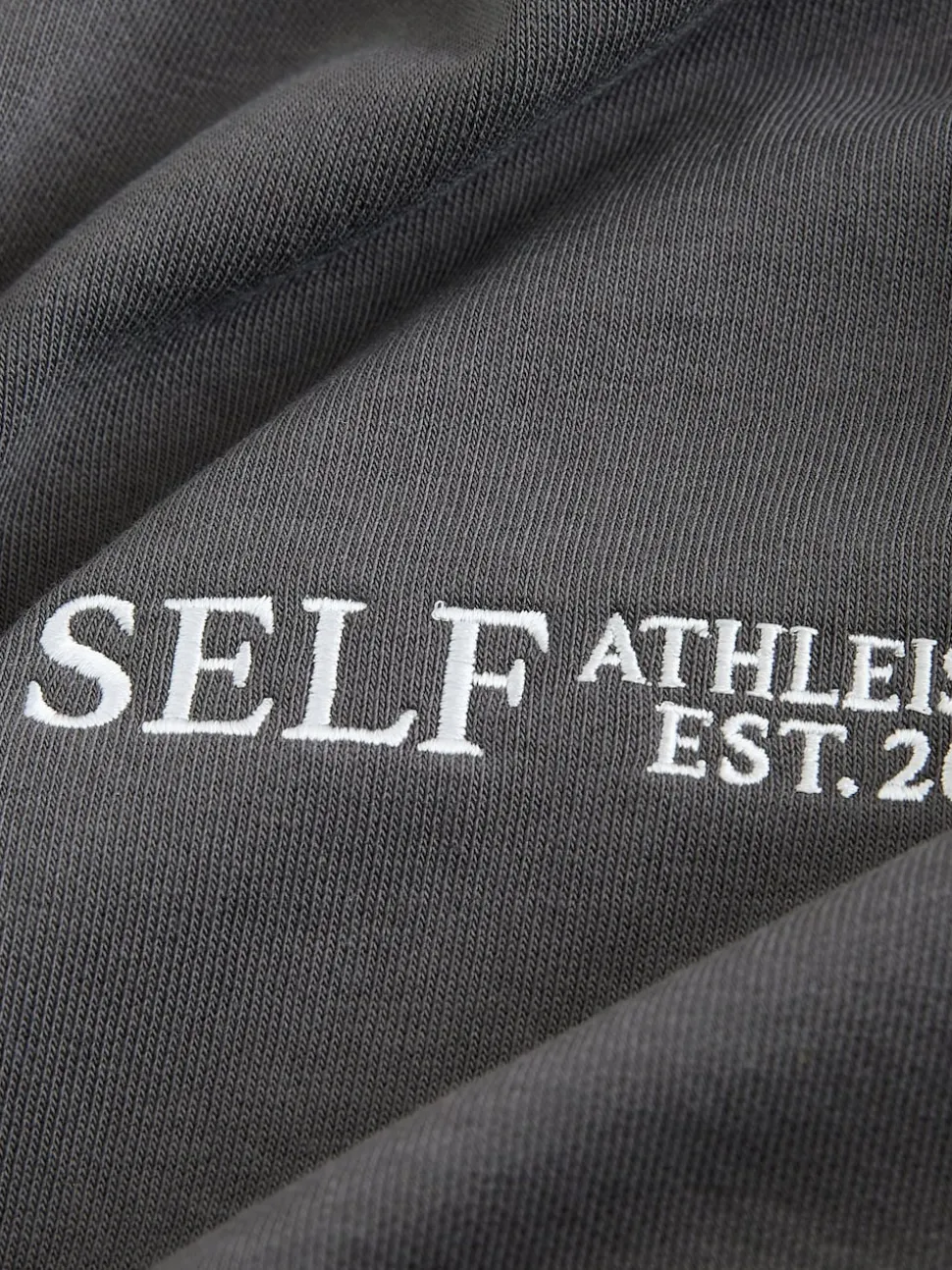 self. Charcoal Grey Half Zip Sweatshirt