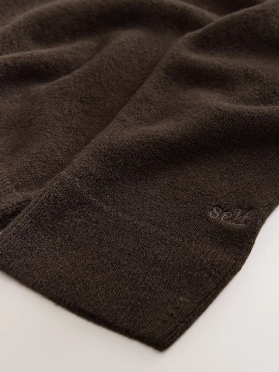 self. Chocolate Brown Knit Jumper