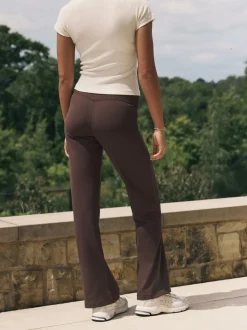 self. Chocolate Rib Wide Leggings