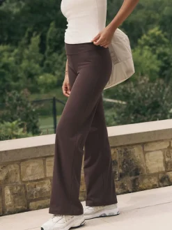 self. Chocolate Rib Wide Leggings