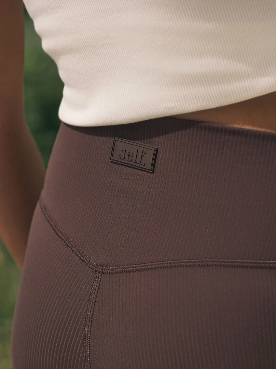 self. Chocolate Rib Wide Leggings