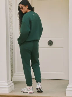 self. Green Cuffed Joggers