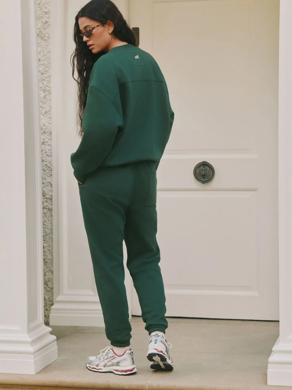 self. Green Cuffed Joggers