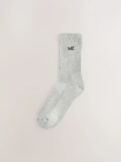 self. Grey / Navy / Berry 3 Pack Cushion Sole Lounge Ankle Socks 3 Pack