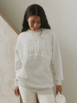 self. Grey Boucle Sweatshirt