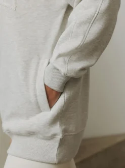 self. Grey Boucle Sweatshirt