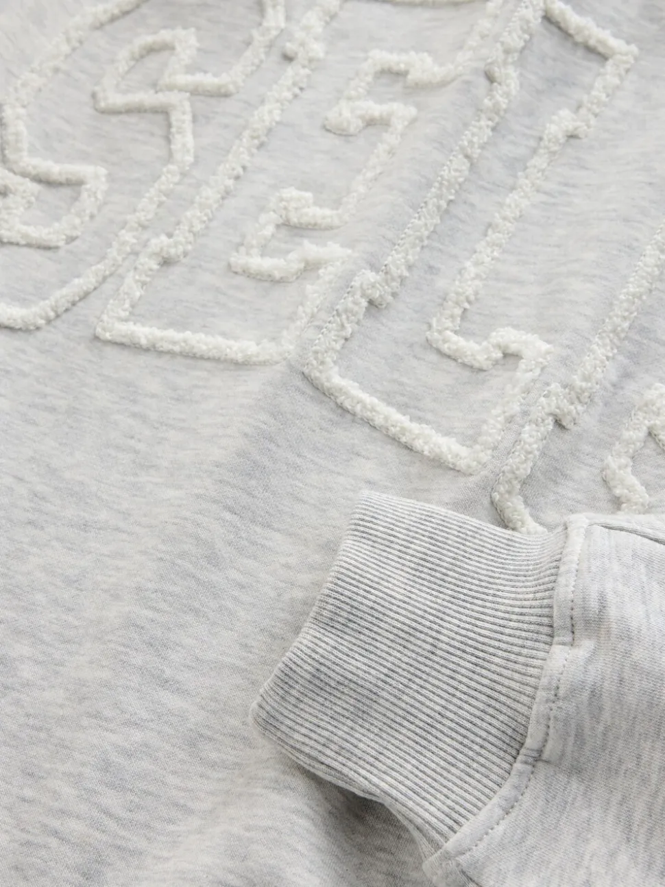 self. Grey Boucle Sweatshirt