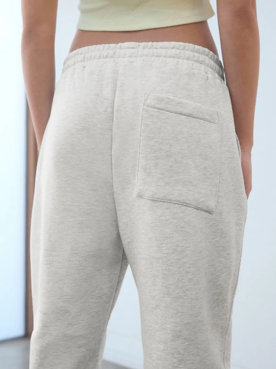 self. Grey Cuffed Joggers