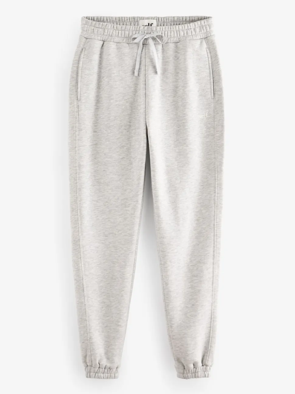 self. Grey Cuffed Joggers